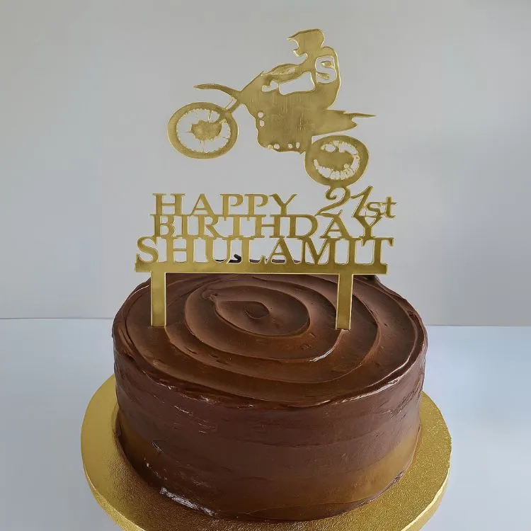 Acrylic Bike Topper with Age